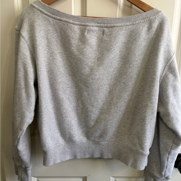Spiritual Gangster Light Gray Heather Sweatshirt size M. Off shoulder. Beautiful - Picture 3 of 7